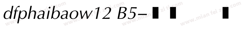 dfphaibaow12 B5字体转换